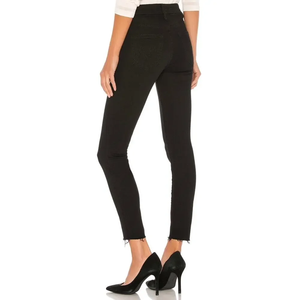 MOTHER The Pixie Ankle Fray Skinny Jeans in Not Guilty size 28
